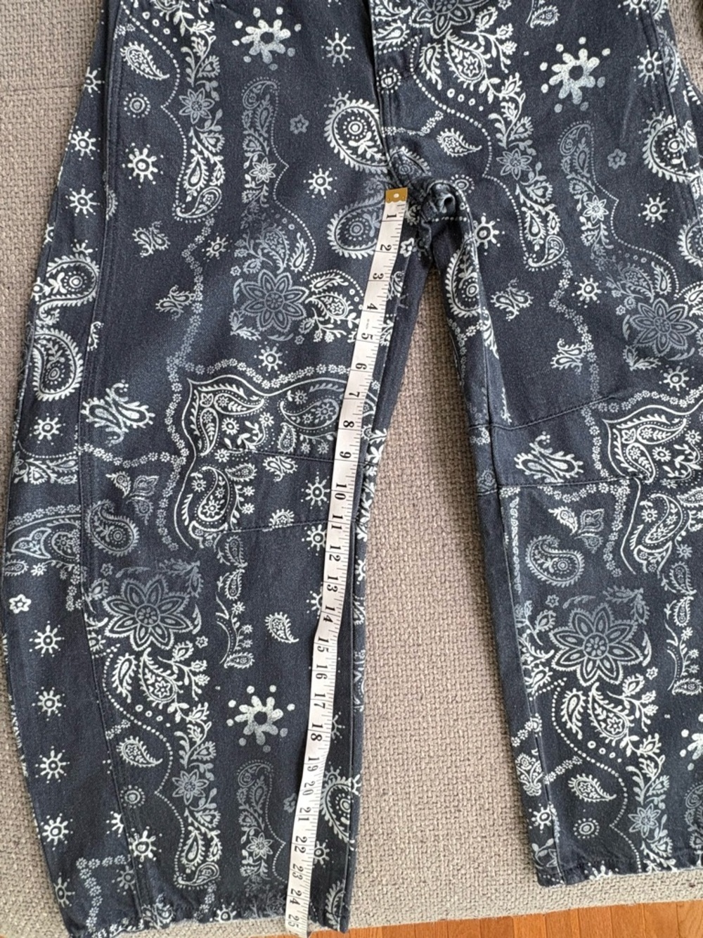 Free People x We The Free Paisley Barrel Jeans Size 28 New - Picture 7 of 13